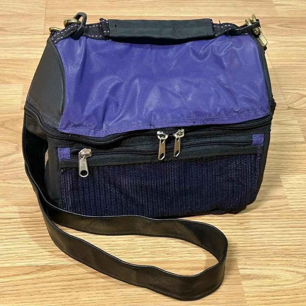 NWOT Insulated Lunch Tote Bag Plum Eggplant Purple Adjustable Strap Zipper Adult